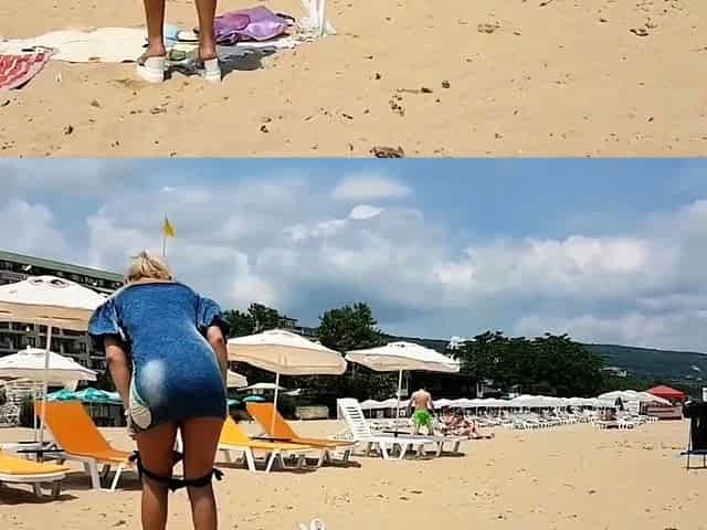Blonde Anal on Beach with a Stranger
