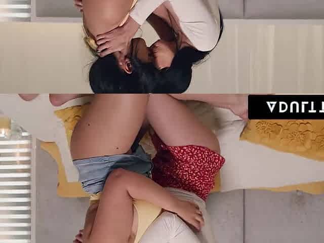 Sarah Arabic & Little Puck OILED UP LESBO SCISSORING!