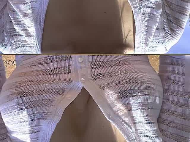 Walks To The Beach Braless And Her Perfect Tits Bouncing