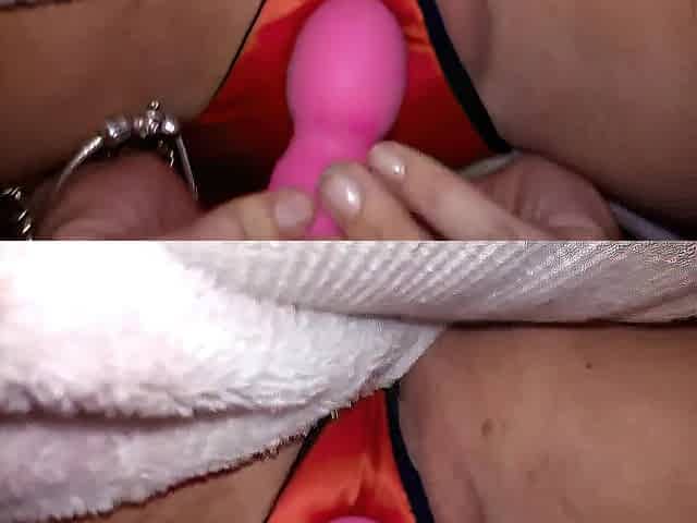 Hot Chick masturbating and then getting screwed hard
