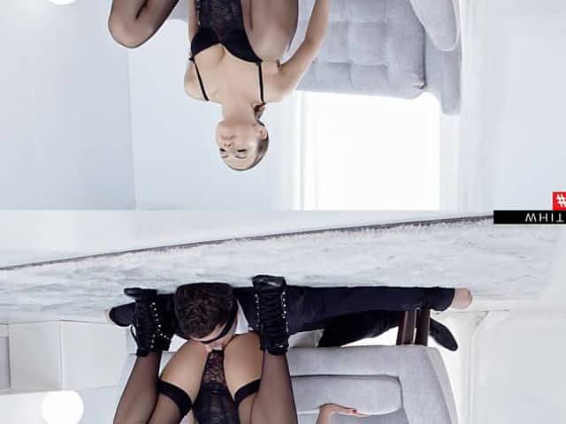Kinky chick Tina Kay in lingerie loves siting on his face during sex
