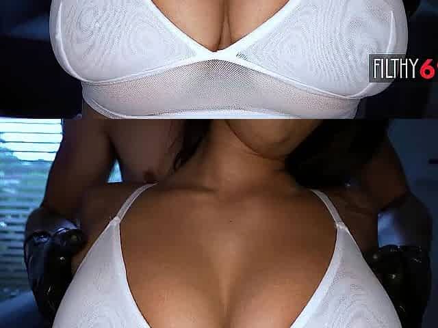 Cheating wife with large titties and butt bounces on the masseur's large knob