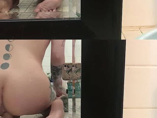 Ftm With Thick Butt Rides Vibrator in the Shower