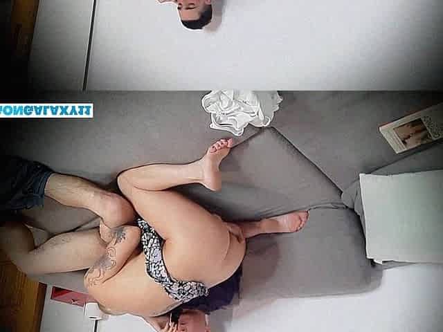 Fucking While Talking on the Phone, with Busty Blonde Cougar
