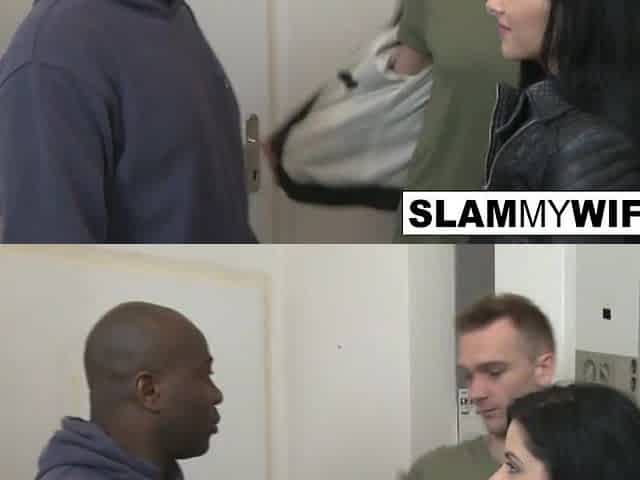 Cuckold's Woman Gets Large Ebony Ramrod Anally