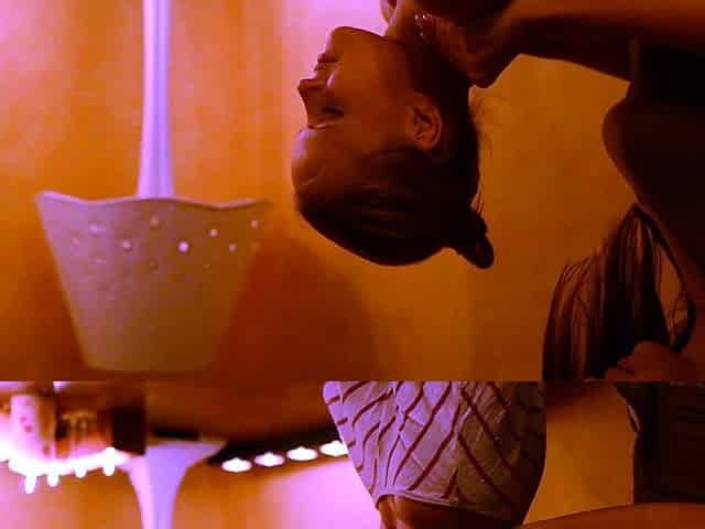 Lovely blonde teen fucked hardcore in bathroom