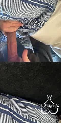 Dark haired amateur blowjob and handjob in fake taxi