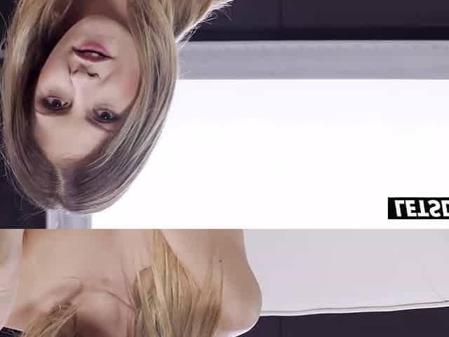 Tattooed Blond Bent Over the Bed... That guy Buries His Face Unfathomable in Her Butt