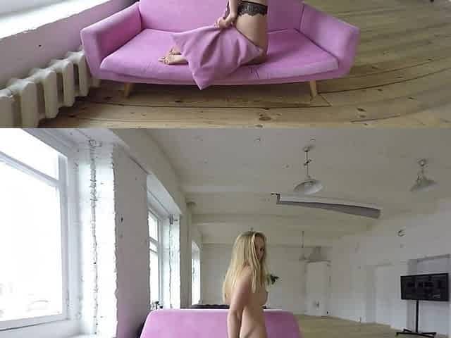 Tight Blonde Morning Striptease