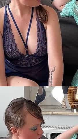 Blonde with Big Breasts Gets Strapon Fucked