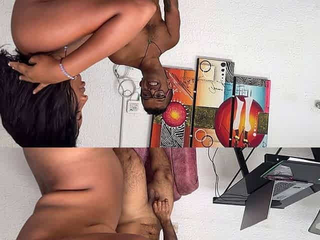 Little Midget Gives His Brunette and Big Secretary a Hard and Rich Fuck in Exchange for a Raise, She Ends up Cumming in Her Tigh
