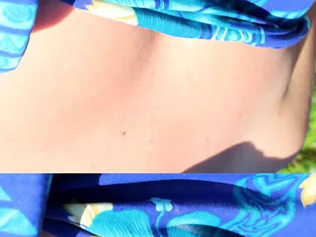 Small titted girlfriend fingering outdoor