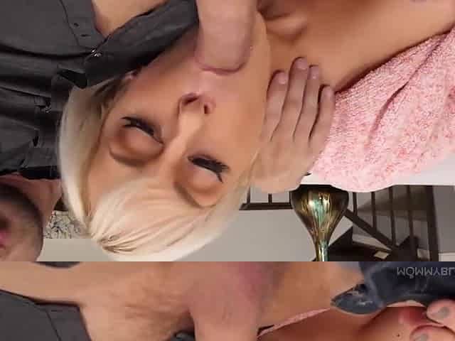 Hot blonde MILF blowjob porn