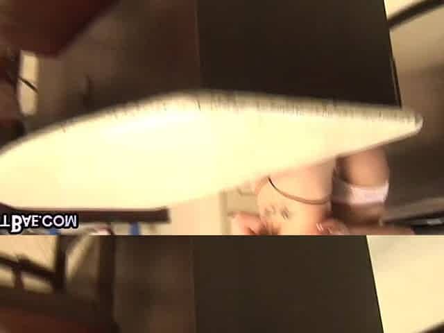 Big titted babe humped from behind by big white penis