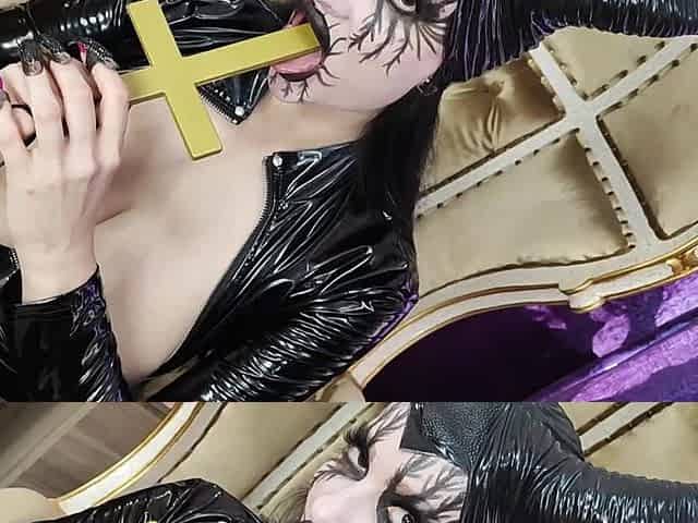 Satanic Witch Summons Satan Through a Mirror Portal