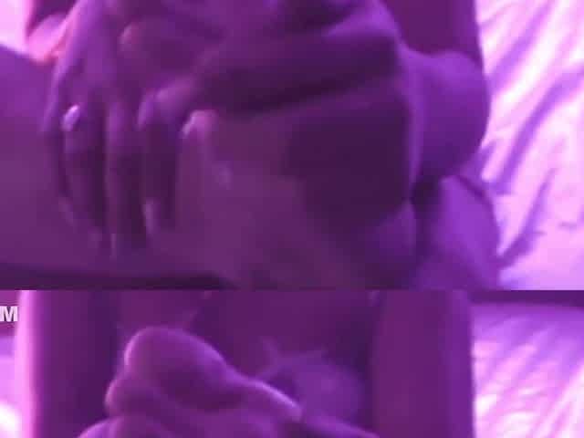 Young Girl Using Her Feet To Play With The Dildo While Masturbating