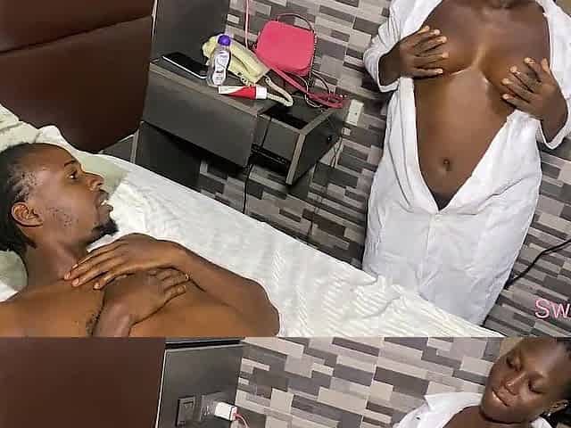 Pervert family nurse screws bbc patient during home service