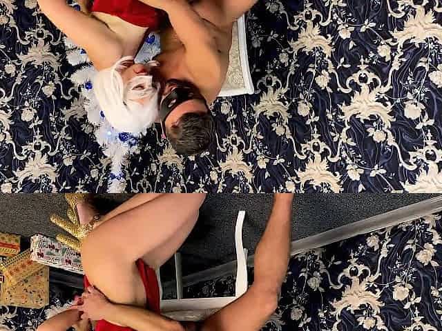 Christmas Gift For Me Dick And Cum In Throat! Breasty Wife Gives Gift Each Guy Wishes