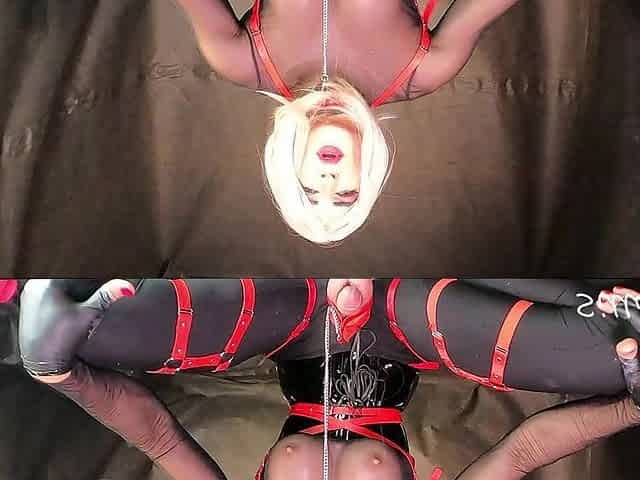 Sissy Play with Large Pink Sextoy