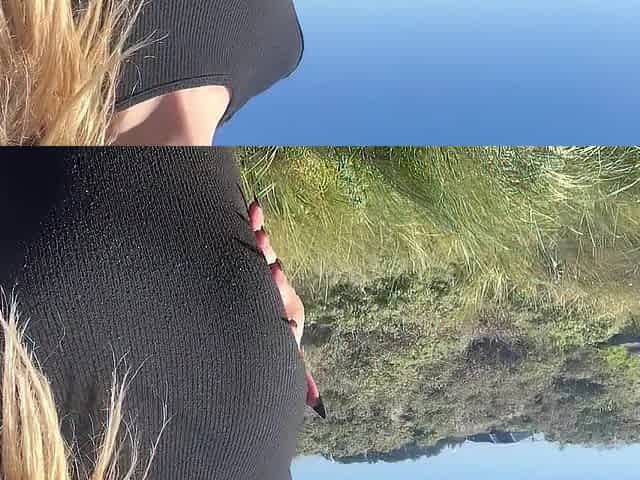 Public NZ beachwalk JOI with edging and ruined climax