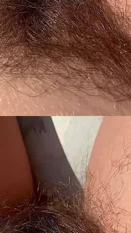 Trimming My Bush and Leg Hair Closeup