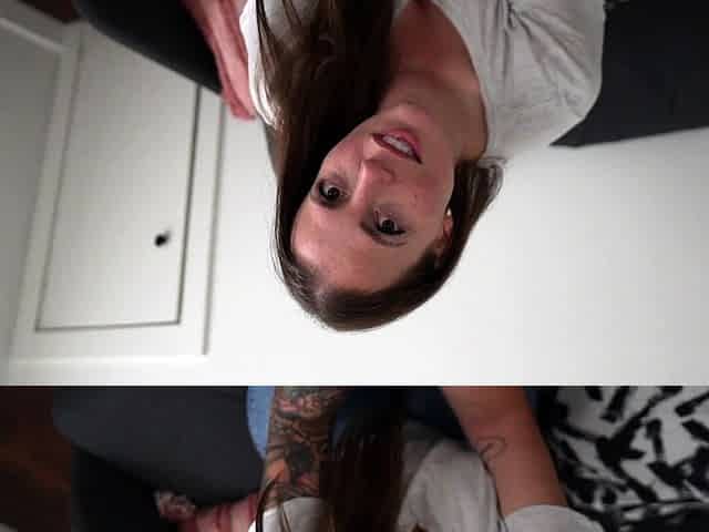 Cute amateur brunette naughty in solo jerking show on camera