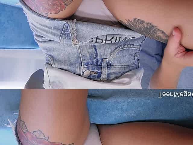 Choosing Outfit with Dildo in Pussy
