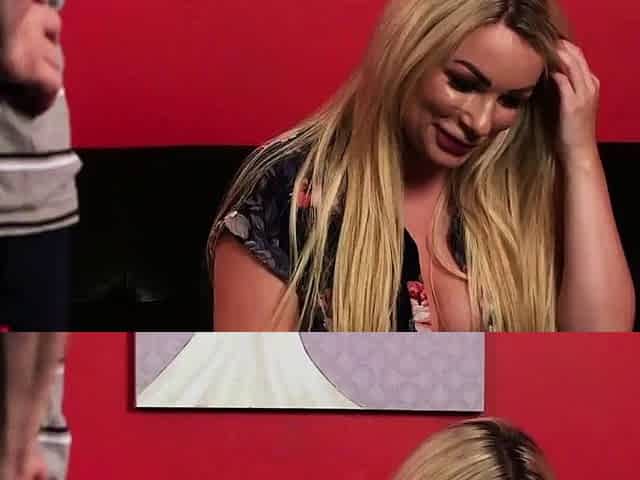 Busty cougar voyeur teasing for show