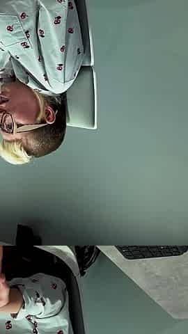 Office Slut Persuades Boss to Watch Her Wank