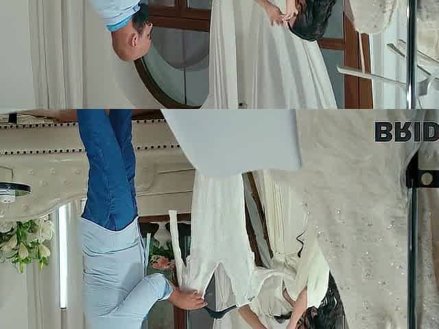 BRIDE4K. Glamorous and nasty youthful bride jumped on a large wang during the time that the groom was expecting