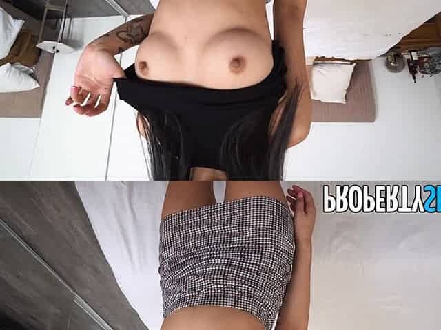 Broke Asian Realtor Avery Black Pays Contractor with Deepthroat & Facial Bliss