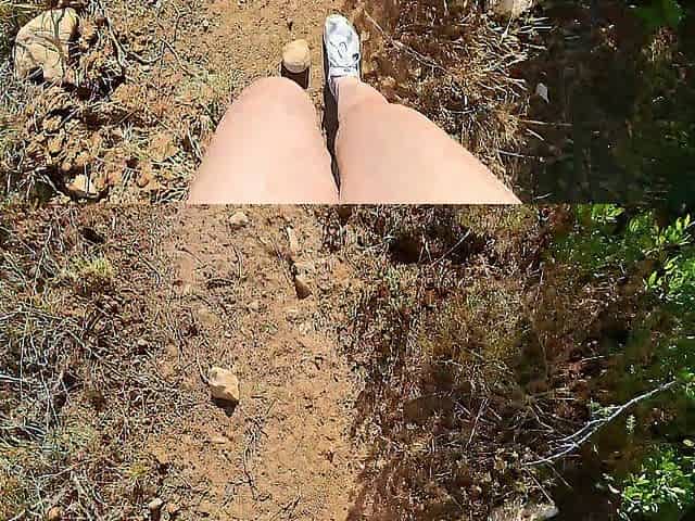 Latin chick stripped outdoors screws stranger with rod sleeve forest