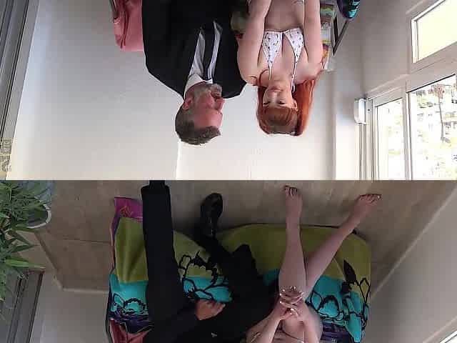 PASCALSSUBSLUTS - Breasty Redhead Kasey Aims Rides DILF Penis Roughly