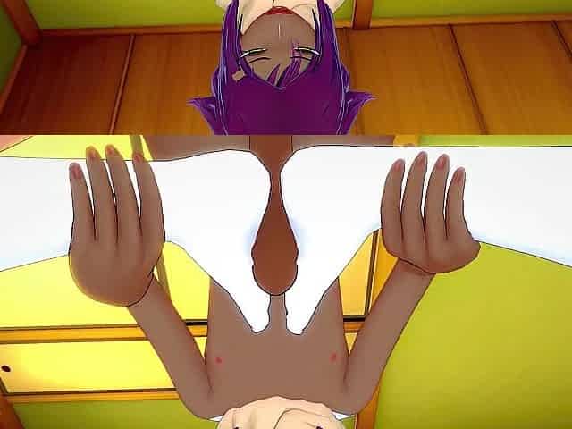 Giving A Footjob To Futa Yoruichi Shihouin from Bleach