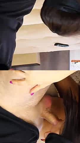 Surprise for the Wife. Wife Tastes Stranger's Cock for the First Time.