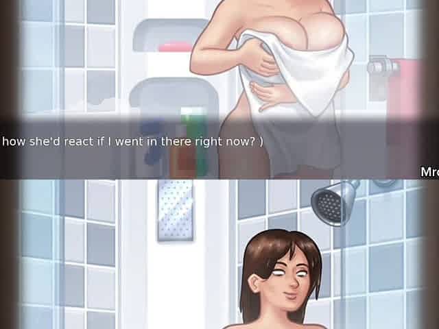 Summertime Saga Hot MILF Sex in Shower