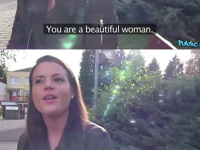 Public Agent - zoomer with a RBF and a good butt lets me Creampie her twat outside