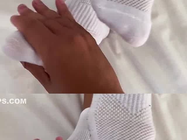 Stepbrother Cum From Footjob After Licking My Feet And Sucking Toes