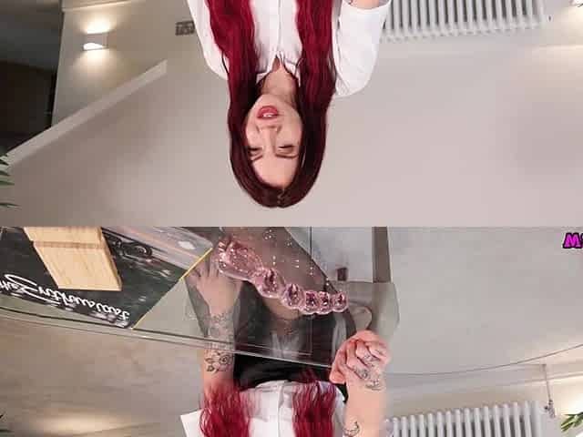 Redhead Sweetheart Teases U With Her Toy