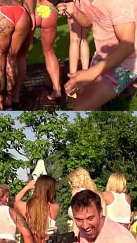 Outdoor DP Threesome Wild Fuck Fest
