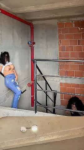Shhh! Exhibitionist caught touching herself in public