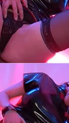 Latex Clad Cum Slut Gets Fucked in the Ass by Bwc and Takes His Hot Cum in Her Mouth