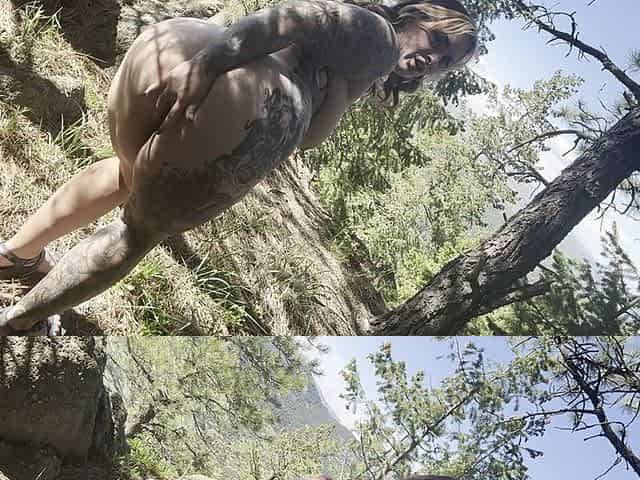 Outdoor Trail: Stripping Down Naked and Fingering Myself