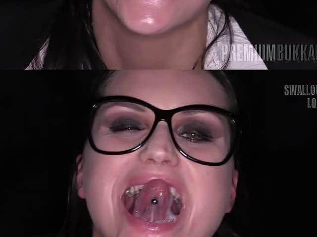 Barbara Bieber swallows 14 gloryhole cum loads