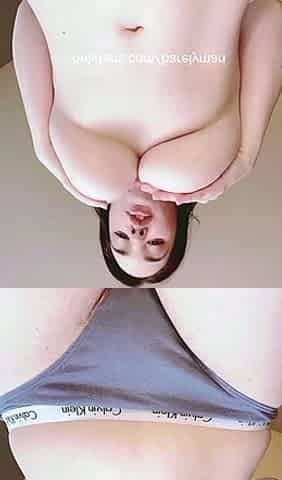Big boob brunette masturbates on webcam