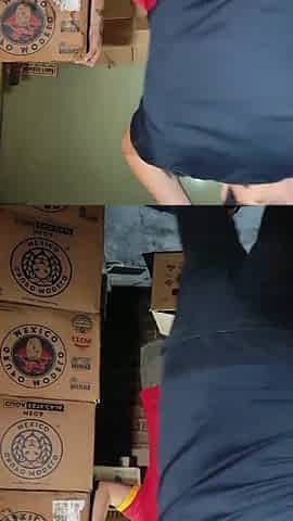 Store clerk has sex with her boss in the back room
