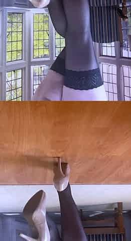 Blonde MILF Fulfills Mans Foot Fetish