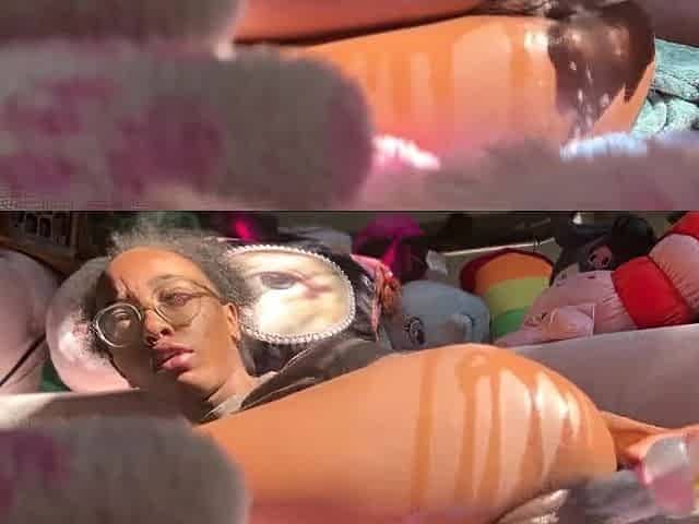 After a striptease oily masturbation scene and some ass
