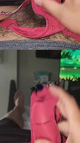 Wife red panties