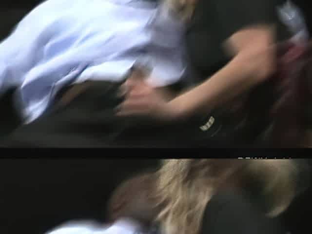 Amateur double penetration blonde slut in stockings
